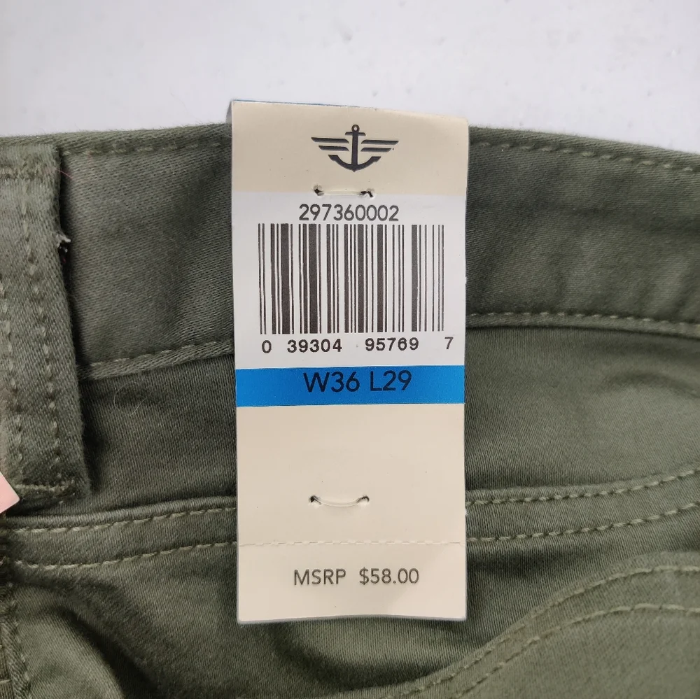 NWT Dockers olive green straight fit pants size 36 - Picture 4 of 4